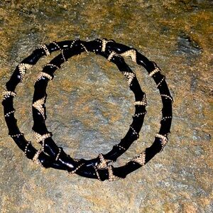 Black and gold bangles